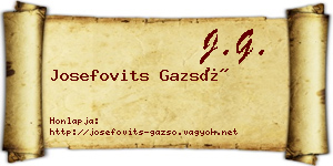 Josefovits Gazsó névjegykártya